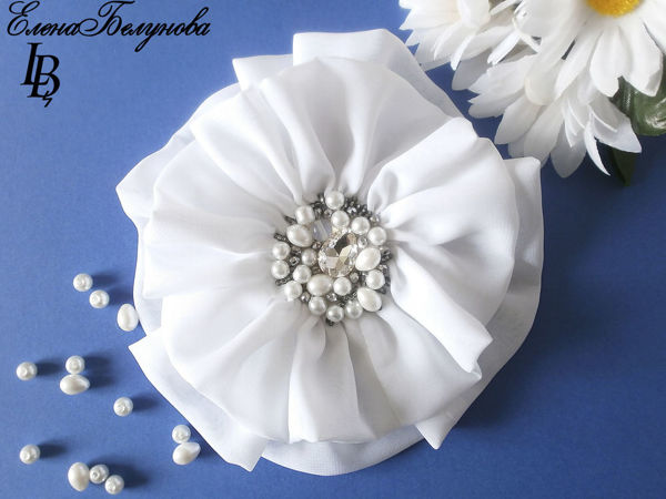 Брошь цветок с вышивкой | Ярмарка Мастеров - ручная работа, handmade