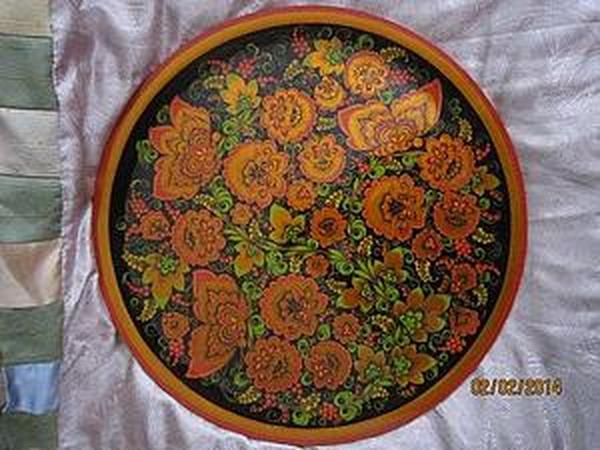 Аукцион на Большой Хохломской Поднос | Ярмарка Мастеров - ручная работа, handmade