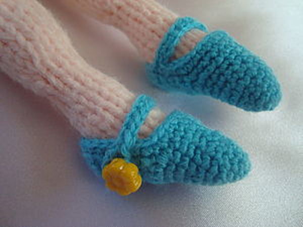 Вязаные крючком туфельки для текстильной барби | Ярмарка Мастеров - ручная работа, handmade