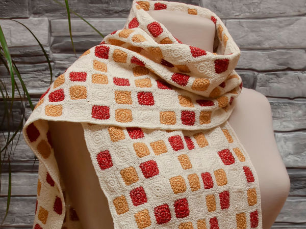 Льняной шарф | Ярмарка Мастеров - ручная работа, handmade