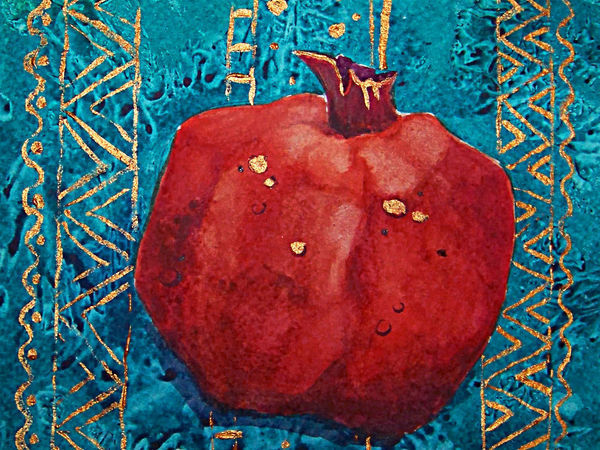 DIY Project: A Wet-on-Dry Watercolour of a Pomegranate | Livemaster - handmade