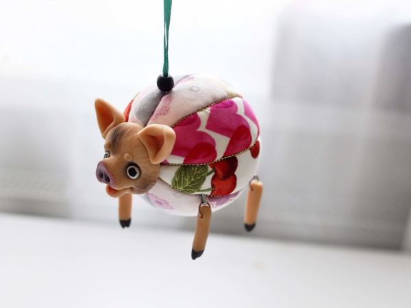 Елочная игрушка-хрюшка | Ярмарка Мастеров - ручная работа, handmade
