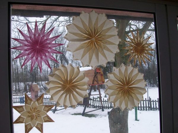 Украшаем окна звездами из бумаги | Ярмарка Мастеров - ручная работа, handmade