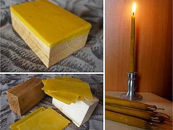 свечи из пчелинного воска с прополисом | Ярмарка Мастеров - ручная работа, handmade