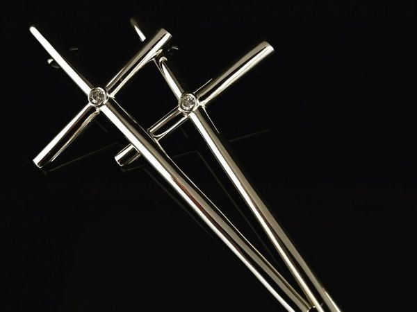 Золотые серьги — пусеты | Ярмарка Мастеров - ручная работа, handmade