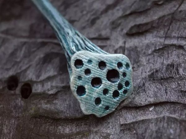 Шпилька «Лунный гриб» | Ярмарка Мастеров - ручная работа, handmade