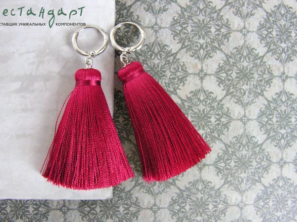 Как создать серьги-кисти за 5 минут | Ярмарка Мастеров - ручная работа, handmade