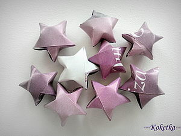 Как сделать Звездочки счастья из бумаги (Origami Lucky Star )