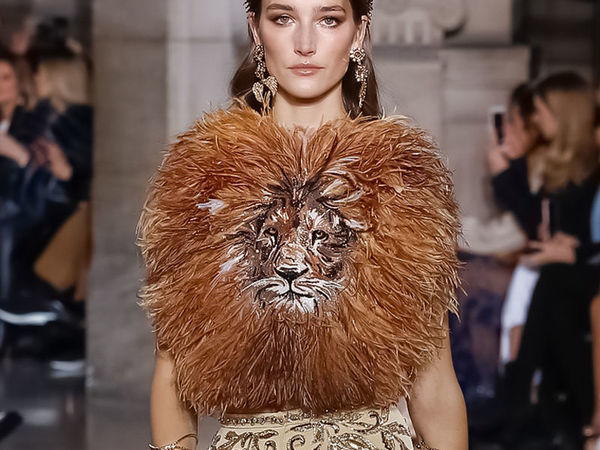 Наряд со львом из коллекции Spring-summer 2018 от Georges Hobeika | Ярмарка Мастеров - ручная работа, handmade