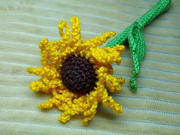 Вяжем крючком цветок | Ярмарка Мастеров - ручная работа, handmade