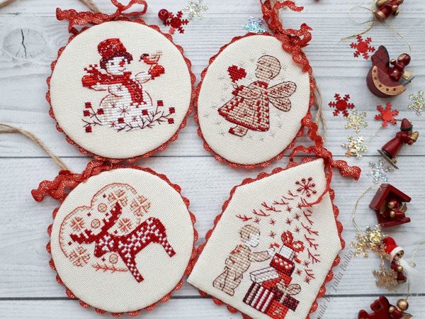 How to Make Stylish Pin Keeper Christmas Decorations with Embroidered Elements | Livemaster - handmade