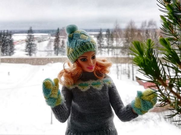 Вяжем варежки для Барби | Ярмарка Мастеров - ручная работа, handmade
