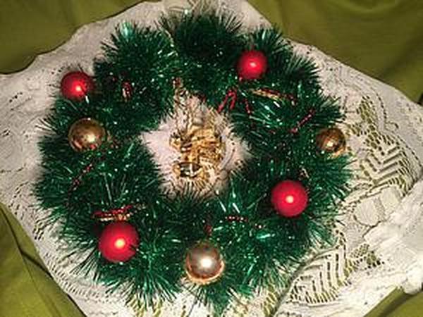 Рождественский венок за 5 простых шагов | Ярмарка Мастеров - ручная работа, handmade