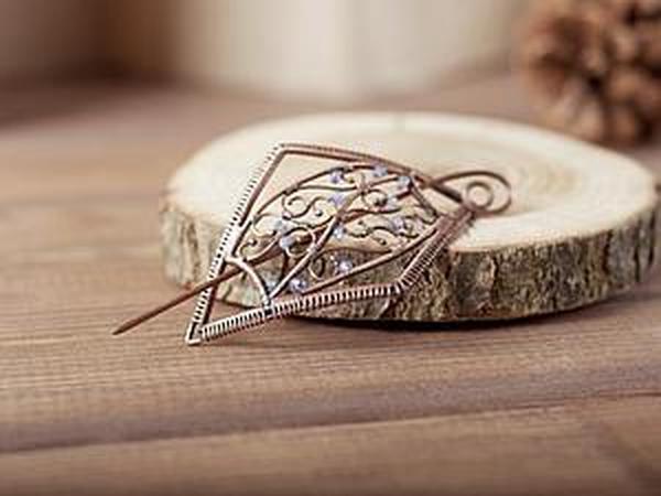 Делаем заколку для шарфа в технике wire work | Ярмарка Мастеров - ручная работа, handmade