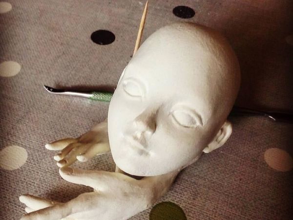 Лепка головы куклы из паперклея | Ярмарка Мастеров - ручная работа, handmade