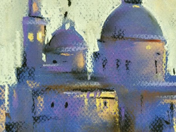 Суперпростой мастер-класс пастелью «Венеция на рассвете» | Ярмарка Мастеров - ручная работа, handmade