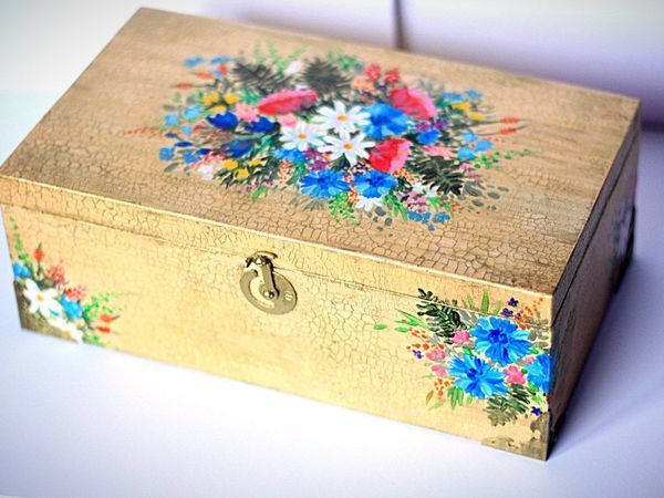 Giving the Second Life to a Wooden Box: Restoration and Decoration | Ярмарка Мастеров - ручная работа, handmade