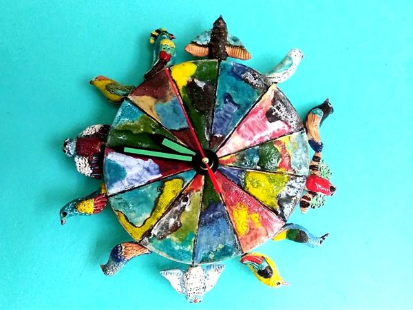 День радости. Новые часы с птицами | Ярмарка Мастеров - ручная работа, handmade