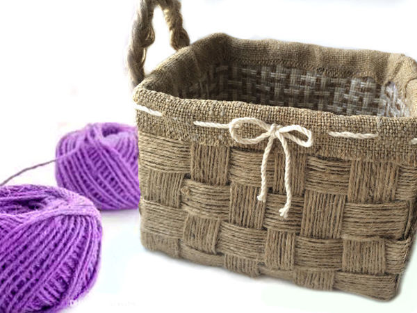 Weaving Jute Basket with your own Hands | Livemaster - handmade