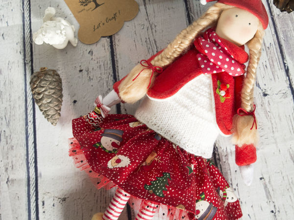 Создание куколки Снегурочки поэтапно. | Ярмарка Мастеров - ручная работа, handmade