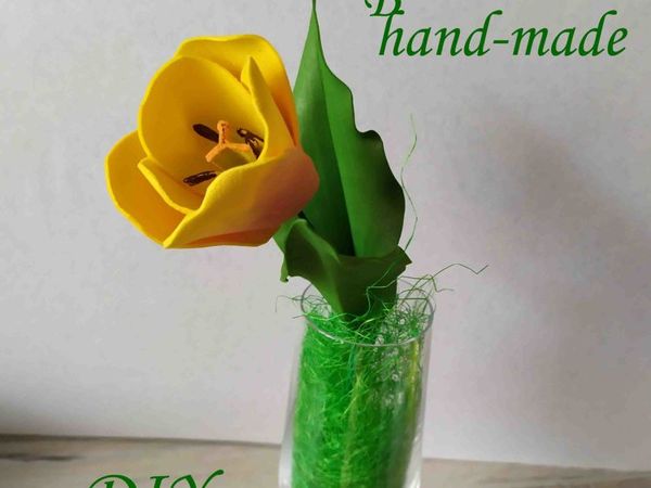 Реалистичный тюльпан из фоамирана. Часть 2 | Ярмарка Мастеров - ручная работа, handmade