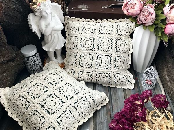 Наволочки крючком с любовью для Вас | Ярмарка Мастеров - ручная работа, handmade