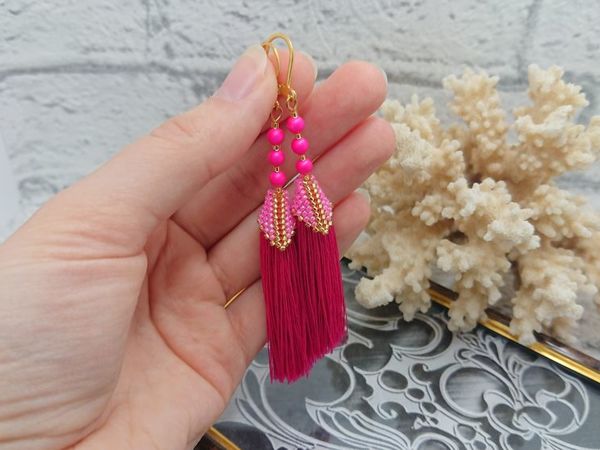 Серьги кисти | Ярмарка Мастеров - ручная работа, handmade