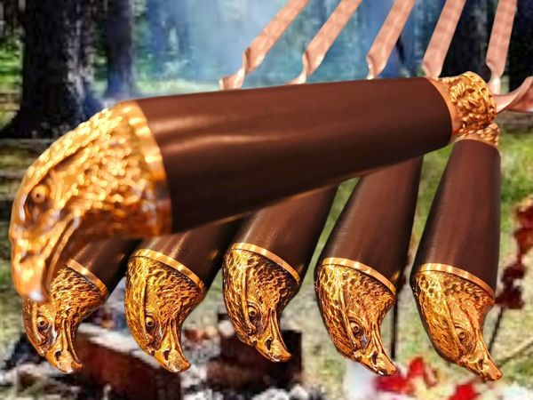 Оригинальные шампуры «Орёл» прямые 2,5 мм — отличный вариант, если вы ищете стильный и по-настоящему мужской подарок | Ярмарка Мастеров - ручная работа, handmade