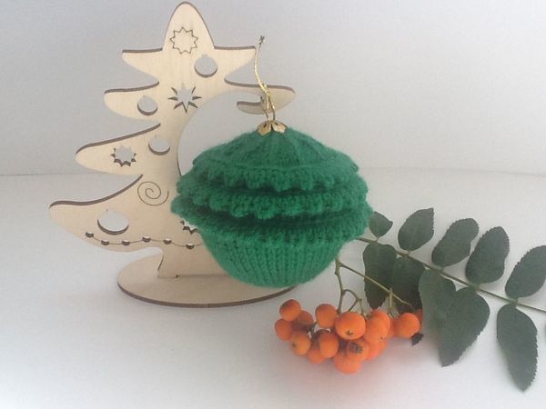 Вяжем новогоднюю игрушку «Ёлка» | Ярмарка Мастеров - ручная работа, handmade