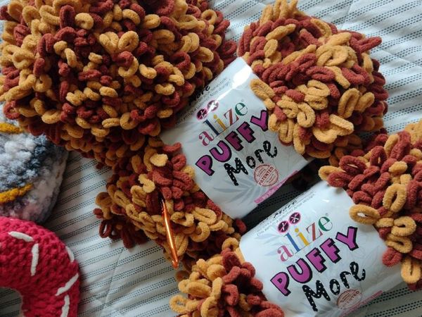 Двусторонняя шапка из alize puffy more | Ярмарка Мастеров - ручная работа, handmade Двусторонняя шапка из alize puffy more | Ярмарка Мастеров - ручная работа, handmade