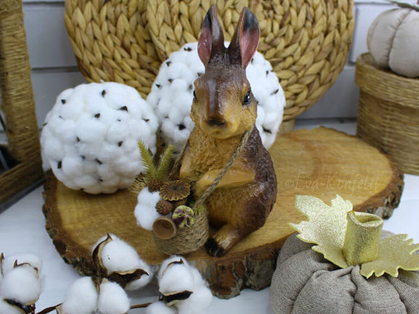 Создаем осеннего зайчика с корзиной | Ярмарка Мастеров - ручная работа, handmade