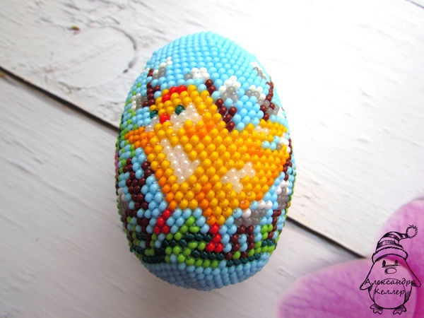 Аукцион на вязаное яйцо из бисера. | Ярмарка Мастеров - ручная работа, handmade
