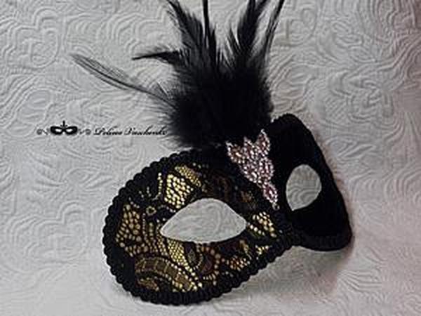 Венецианская маска «Коломбина» на ёлочку своими руками