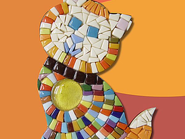 Создание мозаичной миниатюры Кошка | Ярмарка Мастеров - ручная работа, handmade