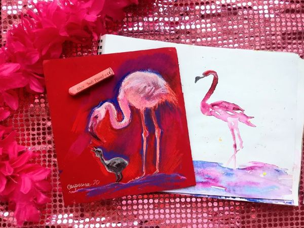 На мастер-классе в ДК «Коммунарка» жителей научат рисовать фламинго