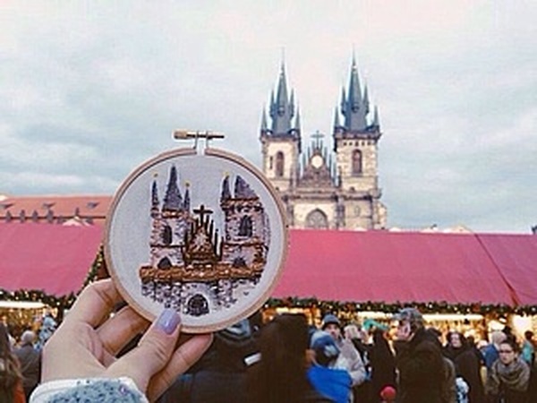 Вышитые пейзажи в фотопроекте Teresa Lim | Ярмарка Мастеров - ручная работа, handmade