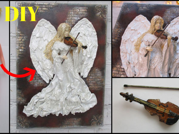 Делаем панно «Ангел со скрипкой» | Ярмарка Мастеров - ручная работа, handmade