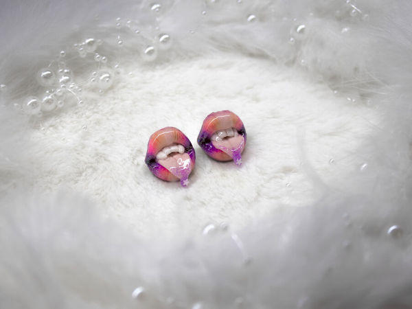 Делаем серьги «Вампирские сладости» | Ярмарка Мастеров - ручная работа, handmade