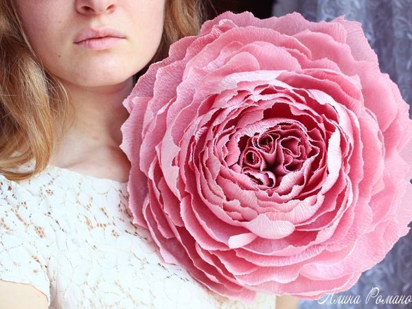 Video Tutorial: a Big Peony of Corrugated Paper | Livemaster - handmade