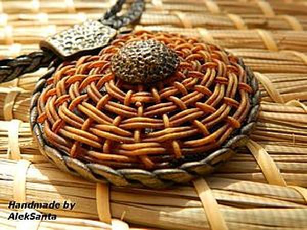 Круговое плетение из полимерной глины | Ярмарка Мастеров - ручная работа, handmade