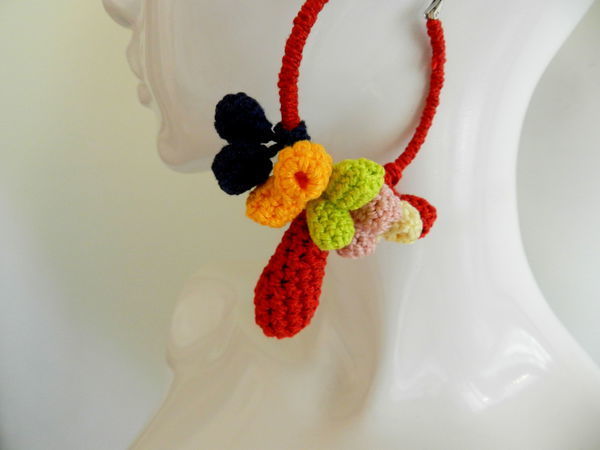 Летние яркие серьги в стиле этно-бохо. | Ярмарка Мастеров - ручная работа, handmade