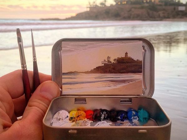 Chocolate Boxes Instead of Easel: Miniature Paintings by Remington Robinson | Livemaster - handmade