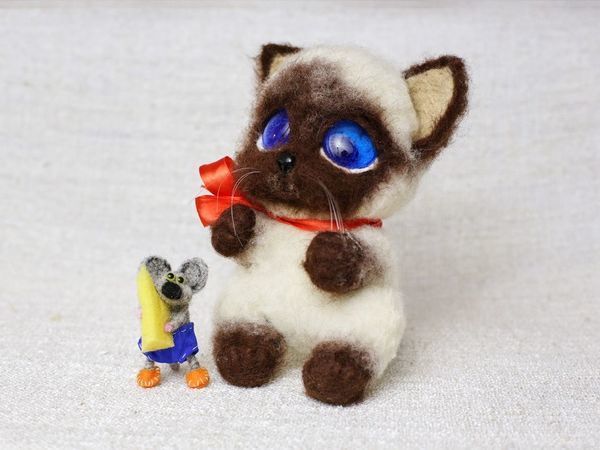Котенок Гав и мышонок Пиф | Ярмарка Мастеров - ручная работа, handmade