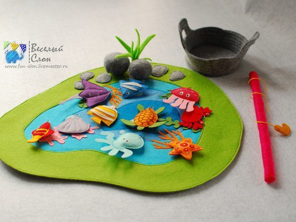 Совместный пошив развивающая Игра Магнитная Рыбалка | Ярмарка Мастеров - ручная работа, handmade