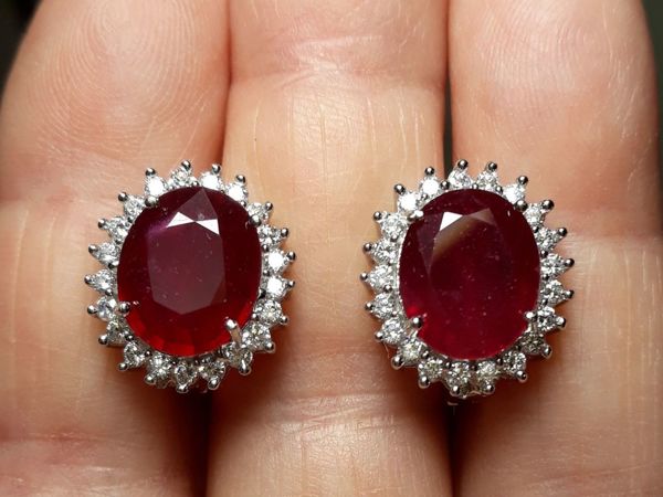 Серьги с Натуральными Рубинами « Red Roses» | Ярмарка Мастеров - ручная работа, handmade