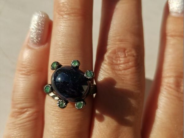 Видео кольца с сапфиром. Серебро 925 пробы | Ярмарка Мастеров - ручная работа, handmade