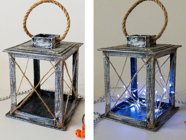 Мастерим декоративный фонарик из картона | Ярмарка Мастеров - ручная работа, handmade
