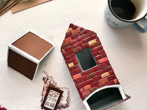 Переделываем чайную коробку в чайный домик | Ярмарка Мастеров - ручная работа, handmade