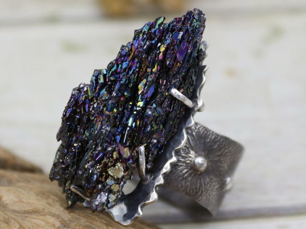 Комплект «Северное Сияние» с карборундом | Ярмарка Мастеров - ручная работа, handmade