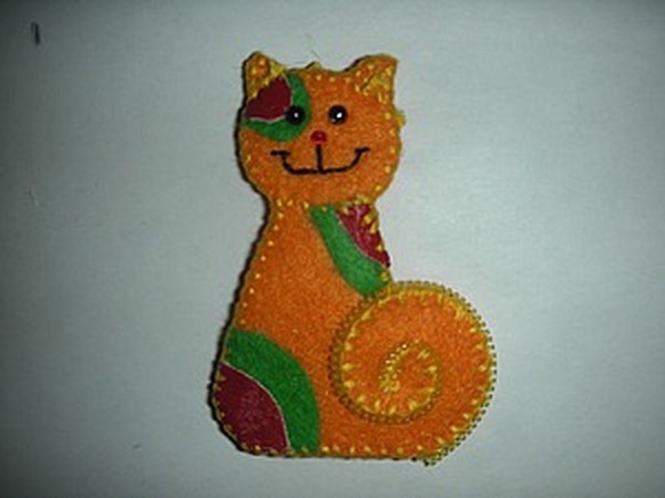 Брошь из фетра «Солнечный кот» | Ярмарка Мастеров - ручная работа, handmade Брошь из фетра «Солнечный кот» | Ярмарка Мастеров - ручная работа, handmade